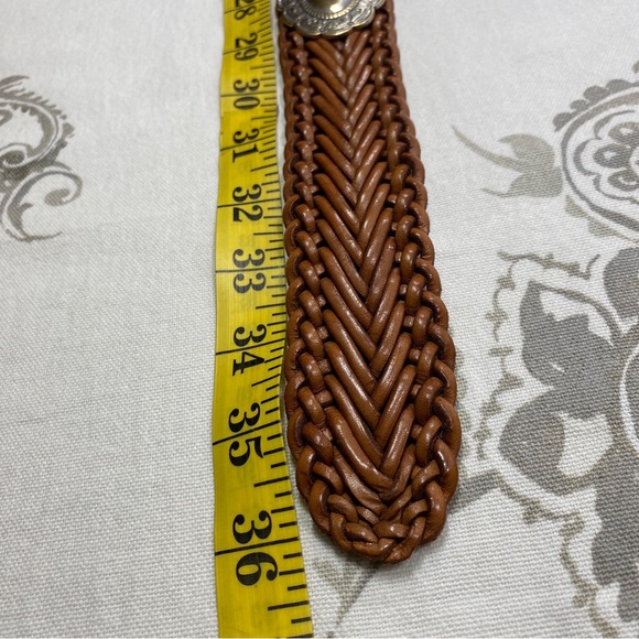 Fossil Brown Woven Belt with Silver Accents - Picture 16 of 16